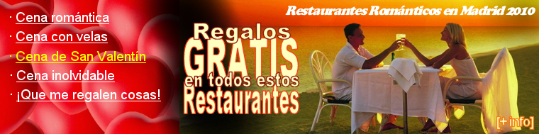 Restaurantes rom&aacute;nticos en Madrid