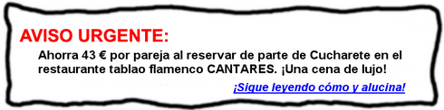 ¡Espectacular promoción de Cucharete en el Tablao Flamenco Cantares de Madrid! - © Cucharete.com