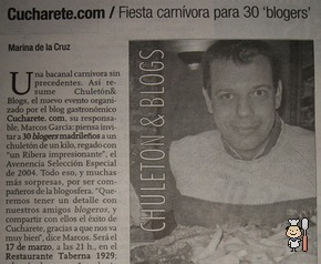 Chuletón & Blogs en los Medios