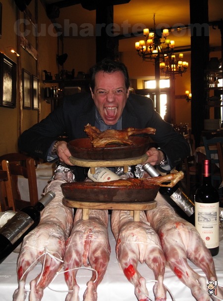 Cordero lechal asado a mitad de precio en el Restaurante El Senador de Madrid - © Cucharete.com