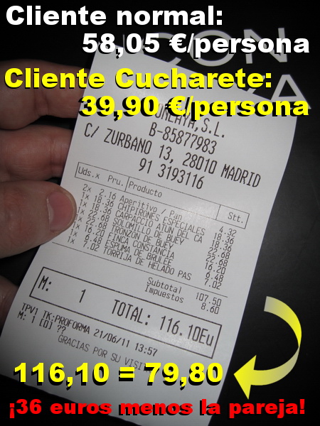 ¡Pide lo que quieras de la carta del prestigioso Restaurante Conlaya y paga lo mínimo! ¡Incluso lo más exclusivo! ¡Gracias a Cucharete! - © Cucharete.com