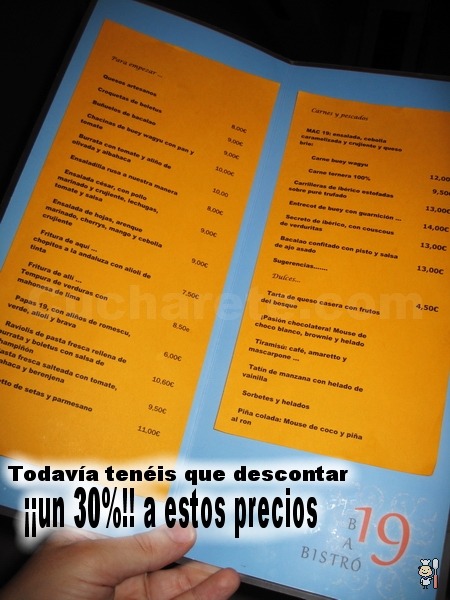 30% de descueto en toda la carta en Madrid - © Cucharete.com