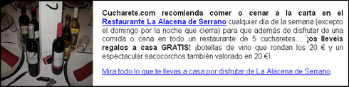 Promoción: Botellas de Vino y Sacacorchos Gratis - © Cucharete.com