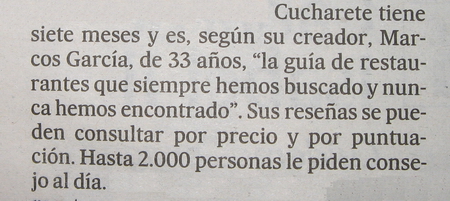 Cucharete.com en El País